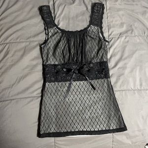 Maurices size small, black lace sleeveless shirt.